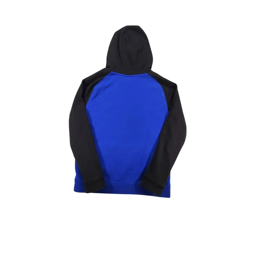 Adidas Men's Blue Black Colorblock Pullover Hoodie Logo XL